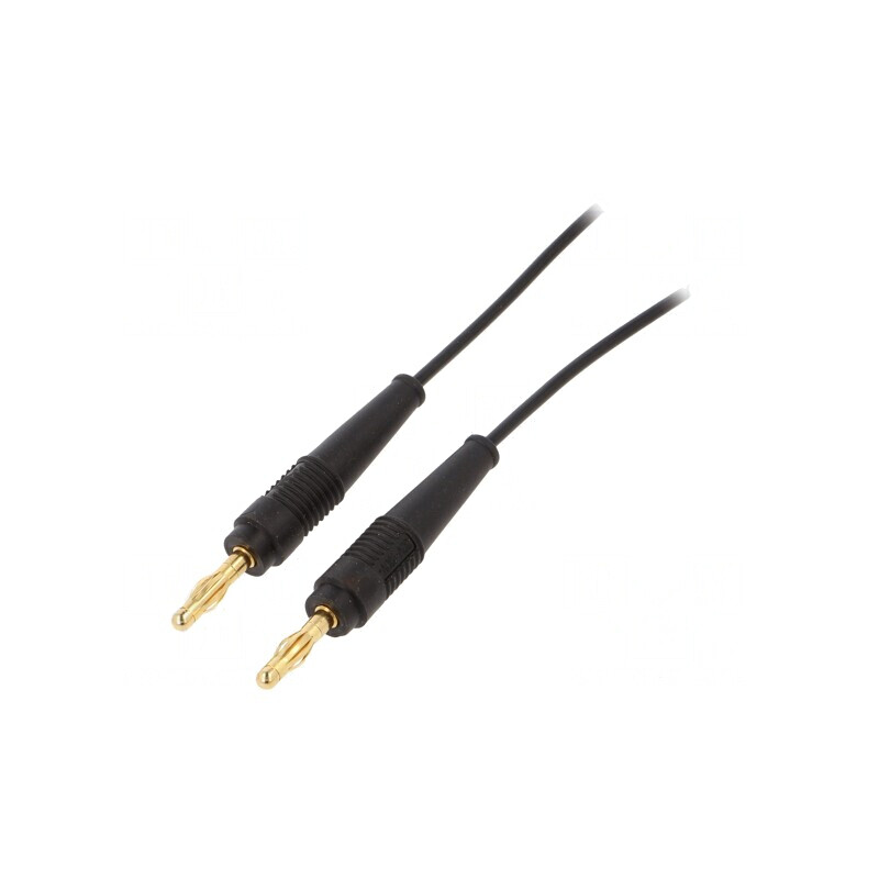 Cablu de măsurare neizolat 60VDC 30VAC 19A 0,75m negru | Electronic-mag.ro | Componente Electronice