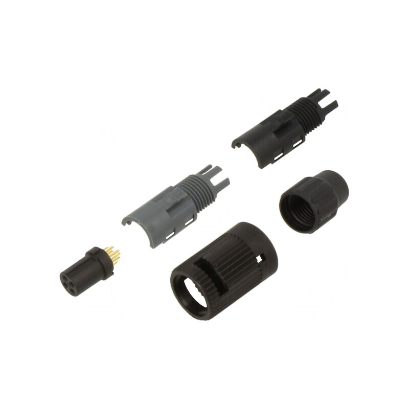 Conector circular 125V 4 pini mufă mamă pentru cablu | Electronic-mag.ro | Componente Electronice