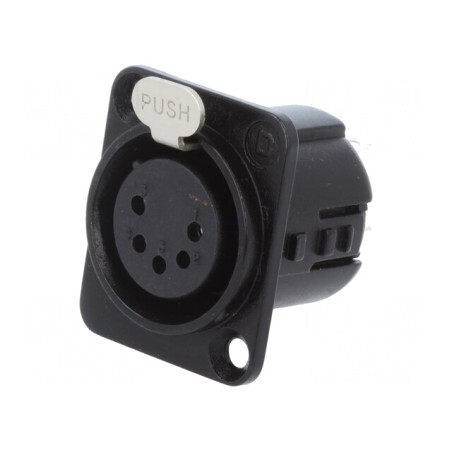 Soclu XLR Mamă 5 Pin Argintat 50V 7.5A | Electronic-mag.ro | Componente Electronice