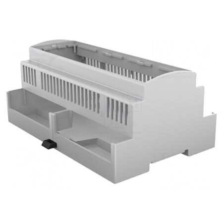 Carcasă şină DIN 90.5x142.3x62mm gri | Electronic-mag.ro | Componente Electronice