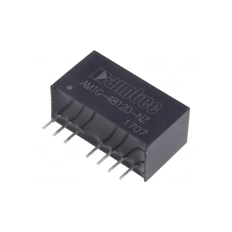 Convertor DC/DC 1W 36-75V la 12V/-12V SIP8 | Electronic-mag.ro | Componente Electronice
