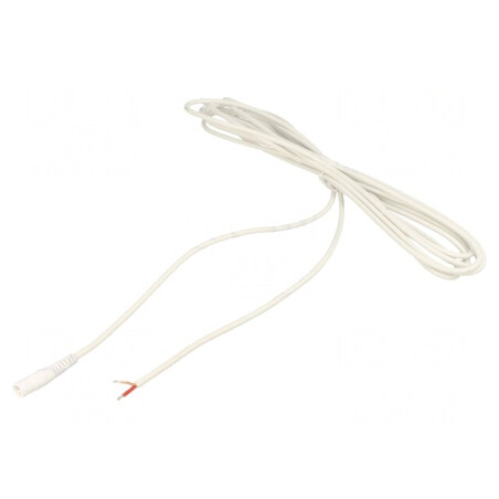 Cablu Alb 5m DC 5,5/2,1 1x1mm2 | Electronic-mag.ro | Componente Electronice