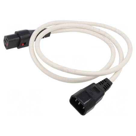 Cablu de Alimentare IEC C13 la C14 cu Blocare 1m | Electronic-mag.ro | Componente Electronice