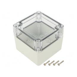 Carcasă universală 90x90x75mm cu bucşă din alamă | Electronic-mag.ro | Componente Electronice