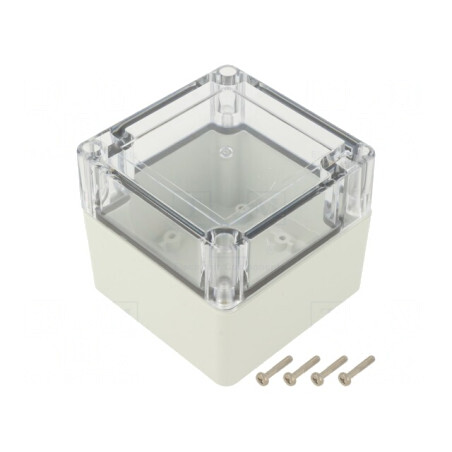 Carcasă universală 90x90x75mm cu bucşă din alamă | Electronic-mag.ro | Componente Electronice