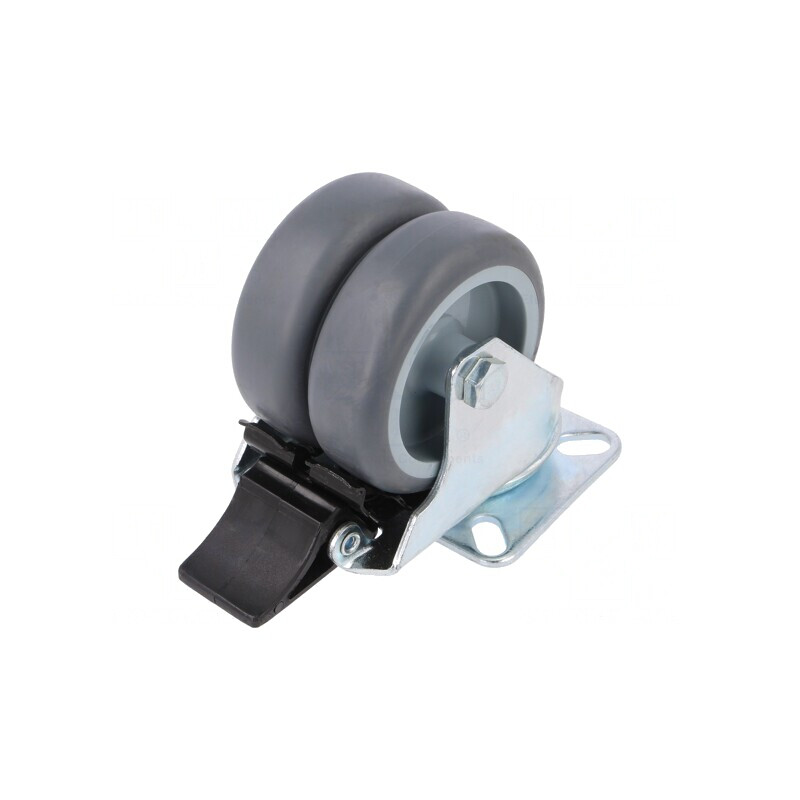 Roată de Transport 75mm cu Roți Duble 100kg | Electronic-mag.ro | Componente Electronice