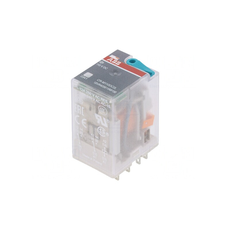 Releu Electromagnetic DPDT 110VDC 12A | Electronic-mag.ro | Componente Electronice
