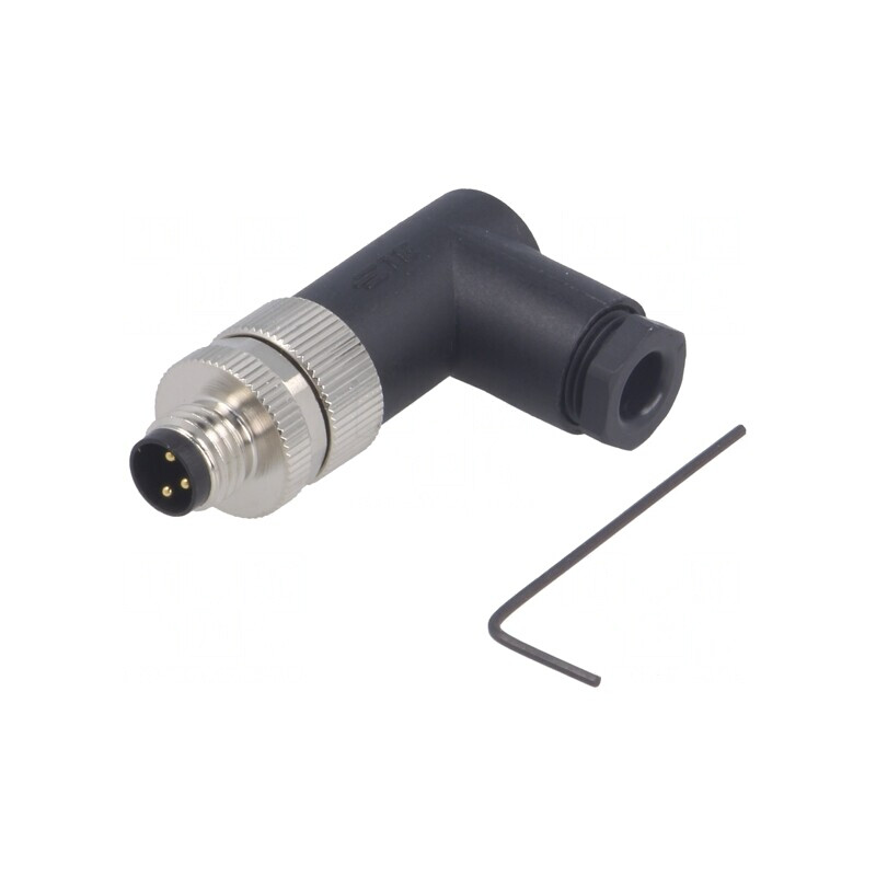 Conector M8 Tată 3 PIN 90° Cablu | Electronic-mag.ro | Componente Electronice