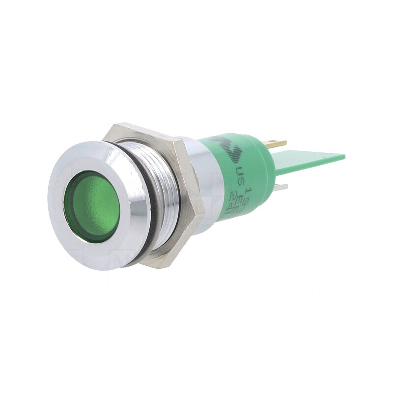 Lampă LED Verde Control 24V Ø16mm | Electronic-mag.ro | Componente Electronice