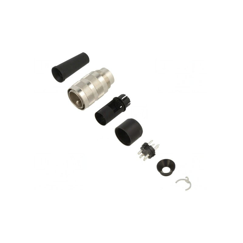 Mufă Tată M16 Lipire pe Cablu PIN 4 6A 150V Drept | Electronic-mag.ro | Componente Electronice