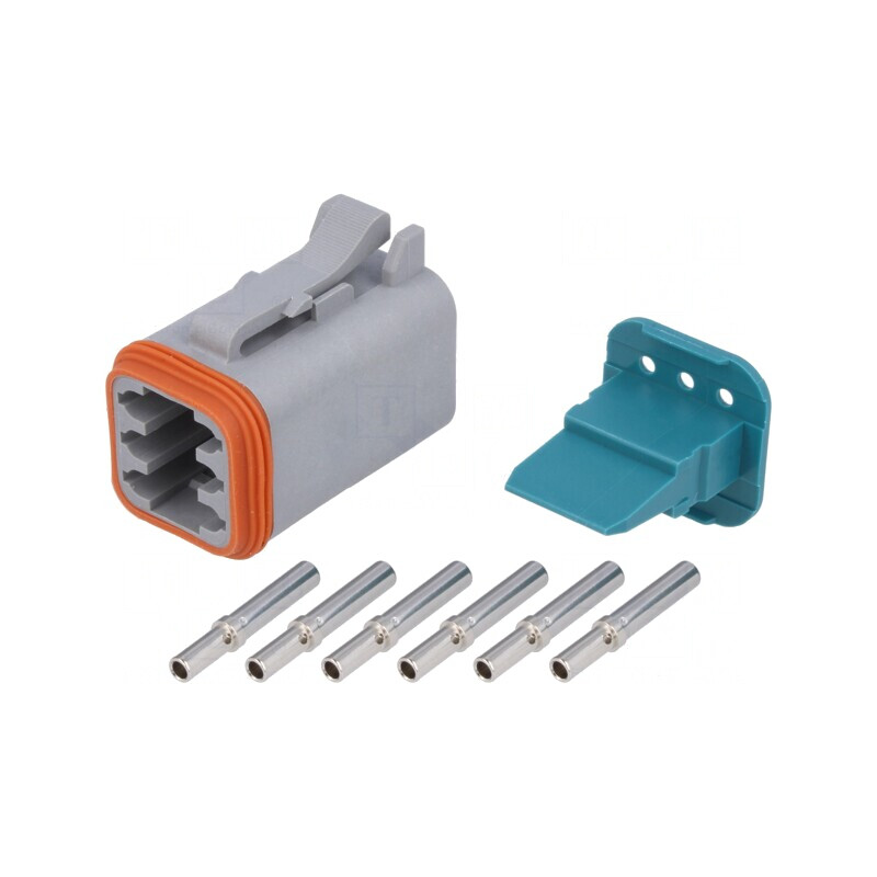 Conector AT mamă 6 pini crimpat cablu-cablu | Electronic-mag.ro | Componente Electronice