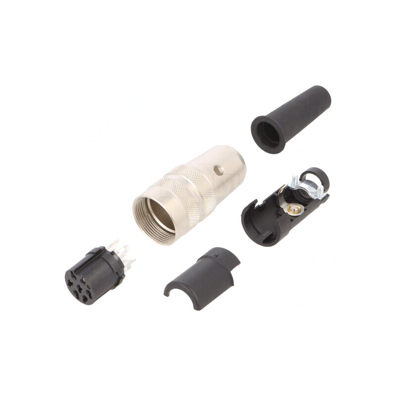 Conector M16 680 7 pini neecranaţi argintat 5A IP40 | Electronic-mag.ro | Componente Electronice