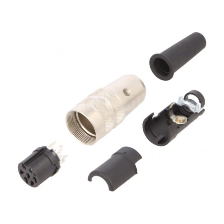 Conector M16 680 7 pini neecranaţi argintat 5A IP40 | Electronic-mag.ro | Componente Electronice