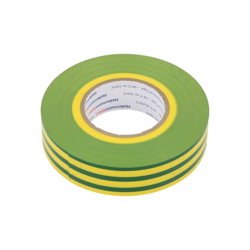 Bandă electroizolantă galben-verde 19mm x 20m | Electronic-mag.ro | Componente Electronice