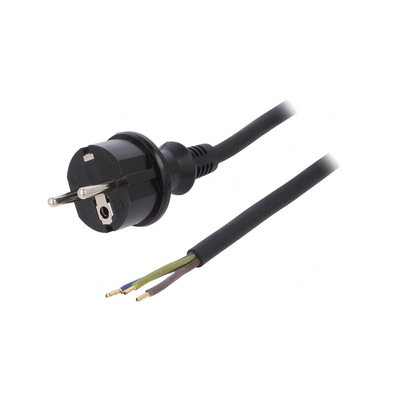 Cablu Alimentare 3x1,5mm2 SCHUKO Cu Mufă Guma | Electronic-mag.ro | Componente Electronice