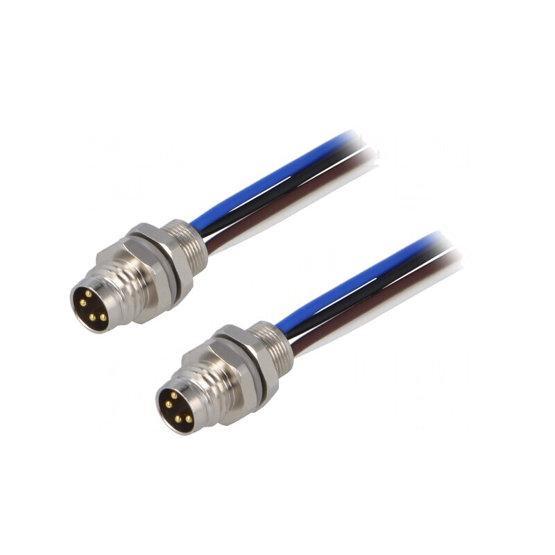 Conector M8 0,2m Tată 4-PIN Filet Exterior | Electronic-mag.ro | Componente Electronice