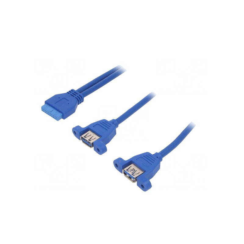 Cablu USB 3.0 19pin 2xUSB A 0,65m | Electronic-mag.ro | Componente Electronice Cablu USB 3.0 19pin 2xUSB A 0,65m | Electronic-mag.ro | Componente Electronice