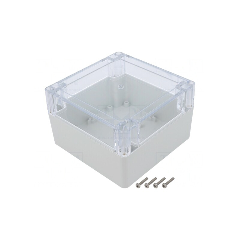 Carcasă universală 120x120x75 mm cu bucșă din alamă | Electronic-mag.ro | Componente Electronice