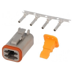 Conector DT Mamă 4-Pin Crimpat pentru Cablu-Cablu | Electronic-mag.ro | Componente Electronice