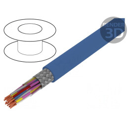 Cablu JE-LiYCY 8x2x0,5mm2 PVC Albastru Deschis 1kV/2kV | Electronic-mag.ro | Componente Electronice