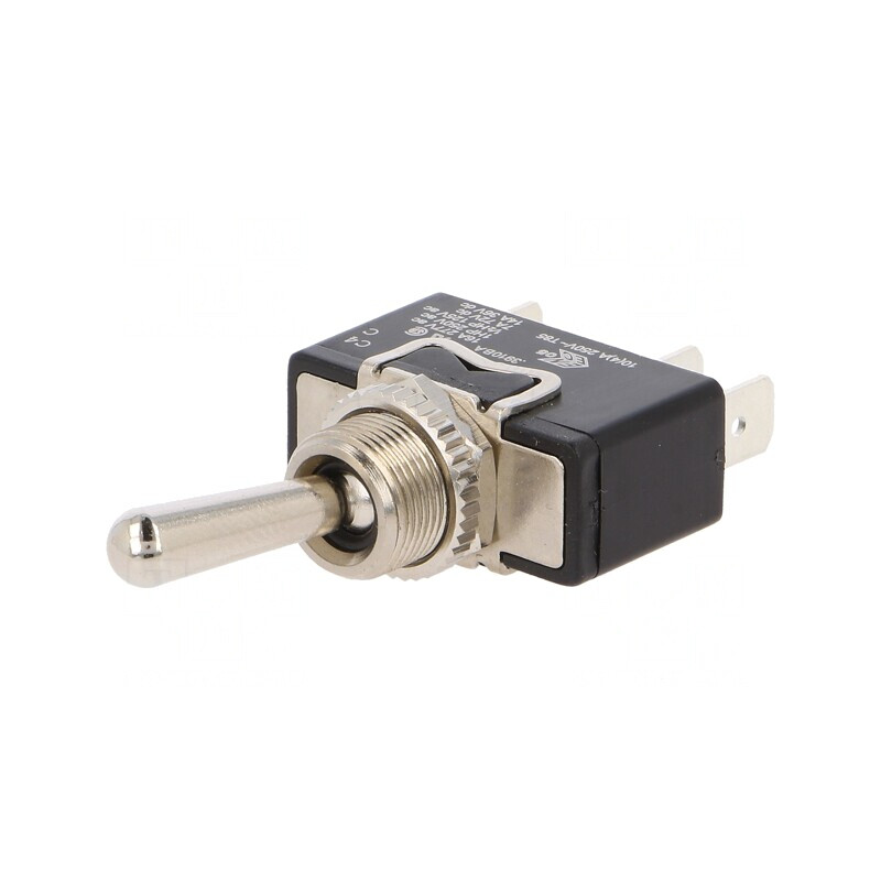 Comutator basculant 2 poziții ON-ON 10A 250VAC Ø12,7mm | Electronic-mag.ro | Componente Electronice