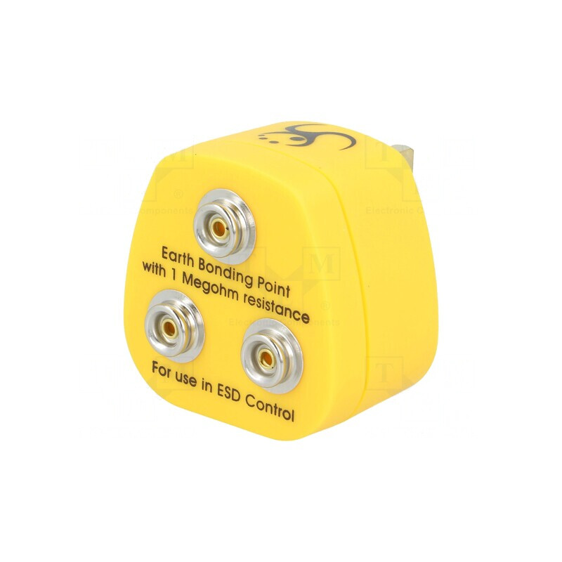 Fişă de împământare ESD 1MΩ cu Ştecher UK 10mm | Electronic-mag.ro | Componente Electronice