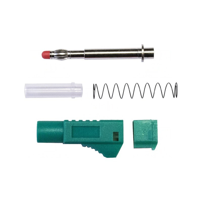 Mufă Banană 4mm 45A Verde Poliamidă | Electronic-mag.ro | Componente Electronice