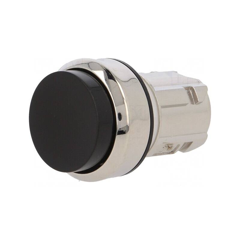 Comutator Negru 22mm Acţionare prin Apăsare | Electronic-mag.ro | Componente Electronice