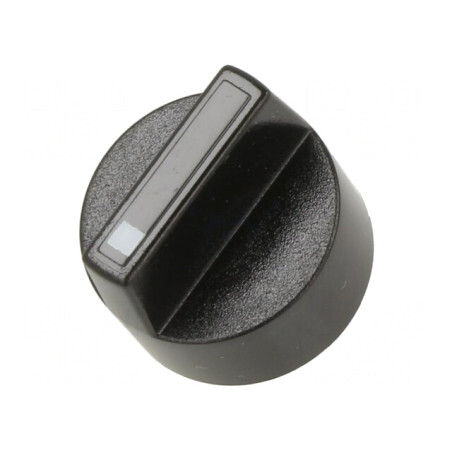 Buton rotativ negru Ø18mm | Electronic-mag.ro | Componente Electronice