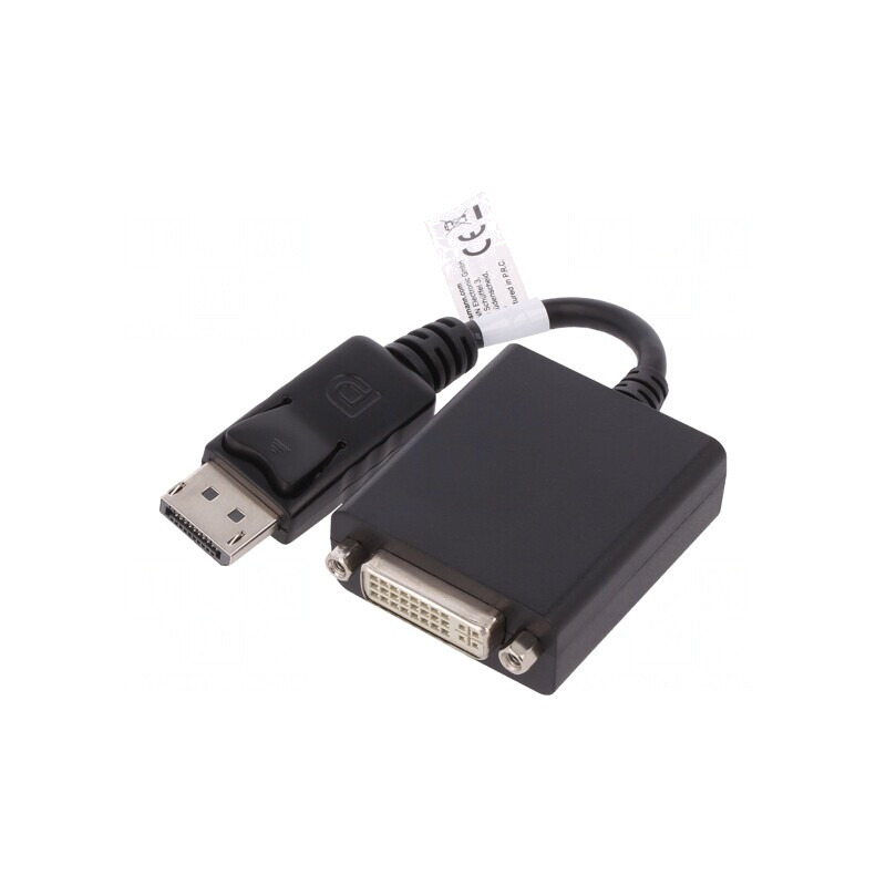 Adaptor DisplayPort la DVI-I 150mm Negru | Electronic-mag.ro | Componente Electronice