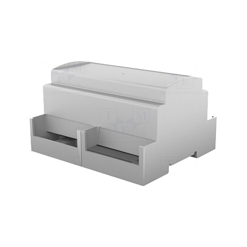 Carcasă pentru șină DIN gri 90,5x106,3x62mm | Electronic-mag.ro | Componente Electronice
