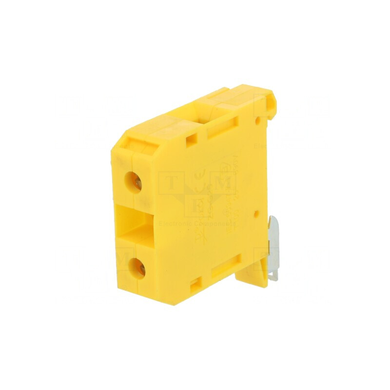 Conector de Șine Galben 4-25mm2 2 Borne TS35 | Electronic-mag.ro | Componente Electronice