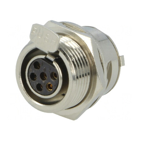 Soclu XLR mini mamă 6 pini pentru lipire | Electronic-mag.ro | Componente Electronice
