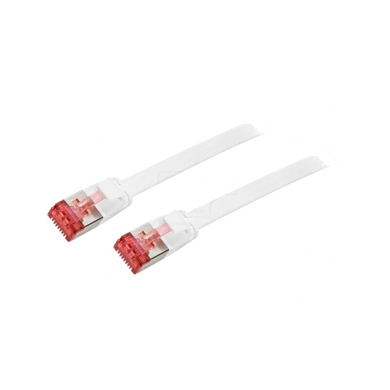 Patch cord U/FTP Cat6 PVC alb 10m 32AWG aurit | Electronic-mag.ro | Componente Electronice