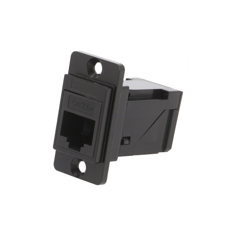 Adaptor DUALSLIM Ethernet 5e 8p8c în unghi 29mm | Electronic-mag.ro | Componente Electronice