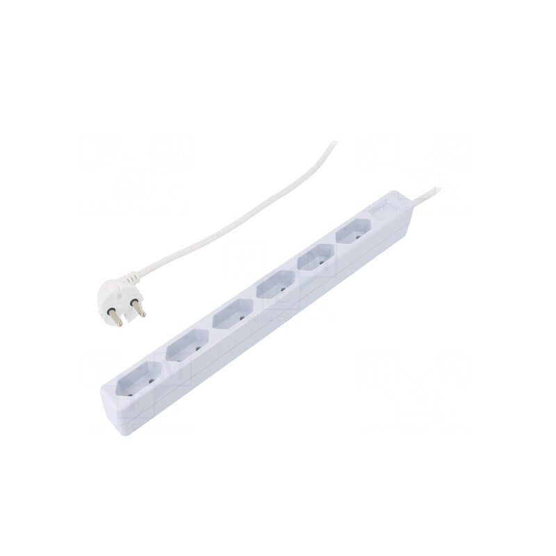 Prelungitor 6 Prize 250V 15A Alb | Electronic-mag.ro | Componente Electronice