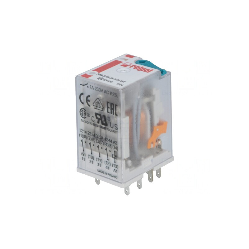 Releu Electromagnetic 4PDT 12V DC 6A | Electronic-mag.ro | Componente Electronice