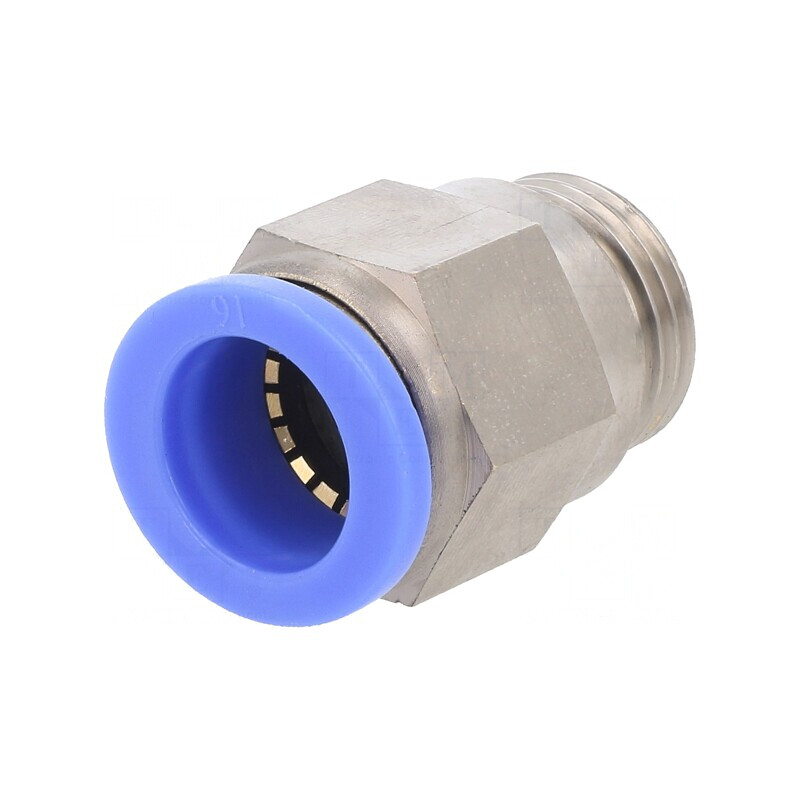 Racord Push-In Alamă Nichelată 15bar BLUELINE | Electronic-mag.ro | Componente Electronice