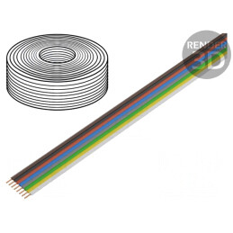 Cablu bandă FBK Toy 8x0,14mm2 Cu PVC 5m 250V | Electronic-mag.ro | Componente Electronice