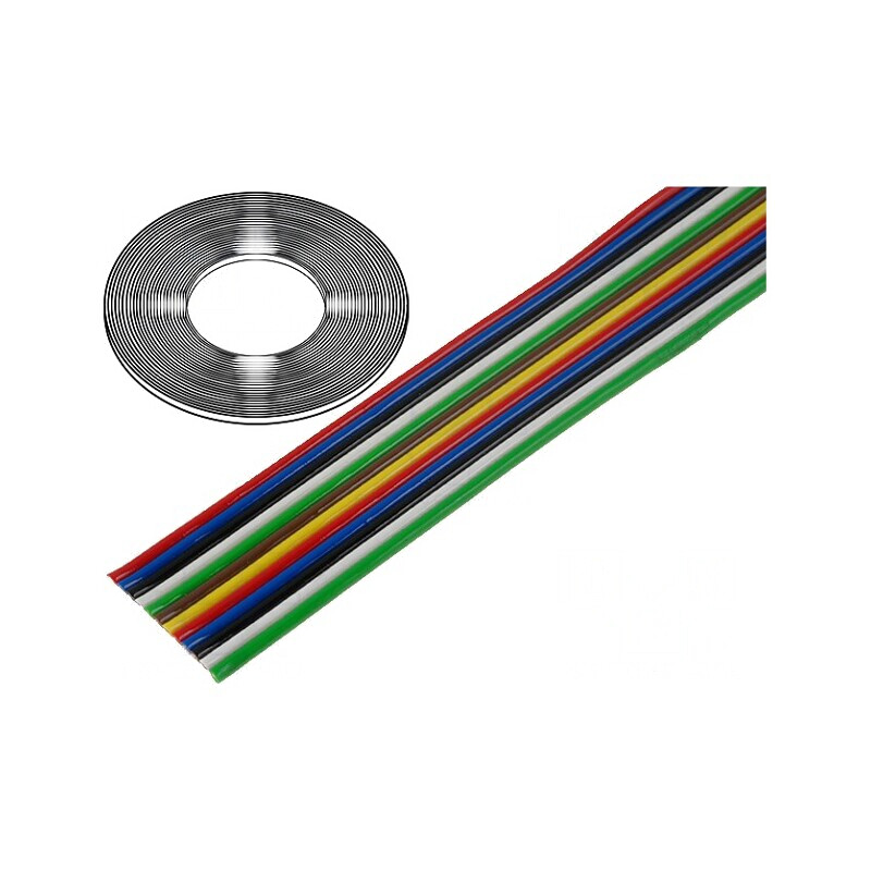 Cablu bandă 12x0,5mm2 neecranat PVC 500V | Electronic-mag.ro | Componente Electronice