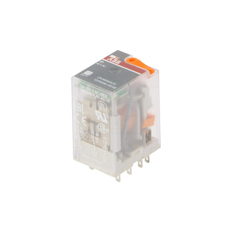 Releu Electromagnetic DPDT 48VAC 12A | Electronic-mag.ro | Componente Electronice