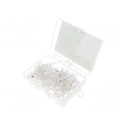 Set LED THT 5mm Alb Cald 100buc Cutie Plastic | Electronic-mag.ro | Componente Electronice
