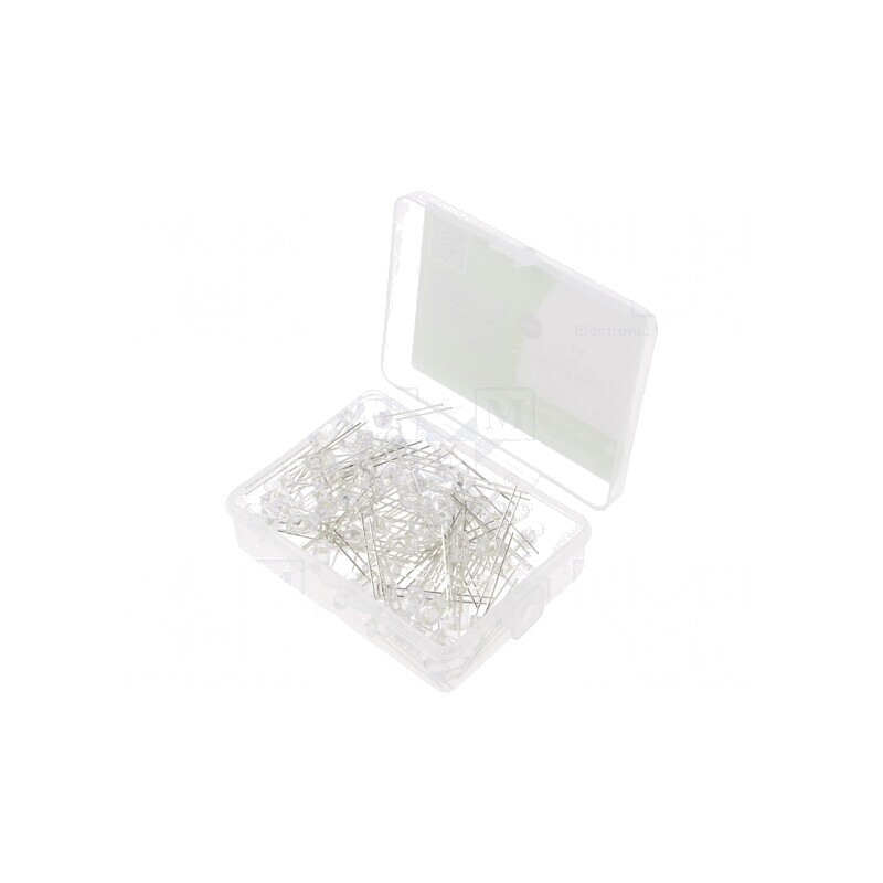 Set 100 LED-uri 5mm Alb Natural 20mA 3V | Electronic-mag.ro | Componente Electronice