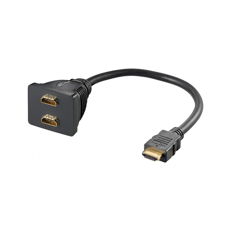 Splitter Semnal HDMI 2 Porturi 0,1m Negru | Electronic-mag.ro | Componente Electronice