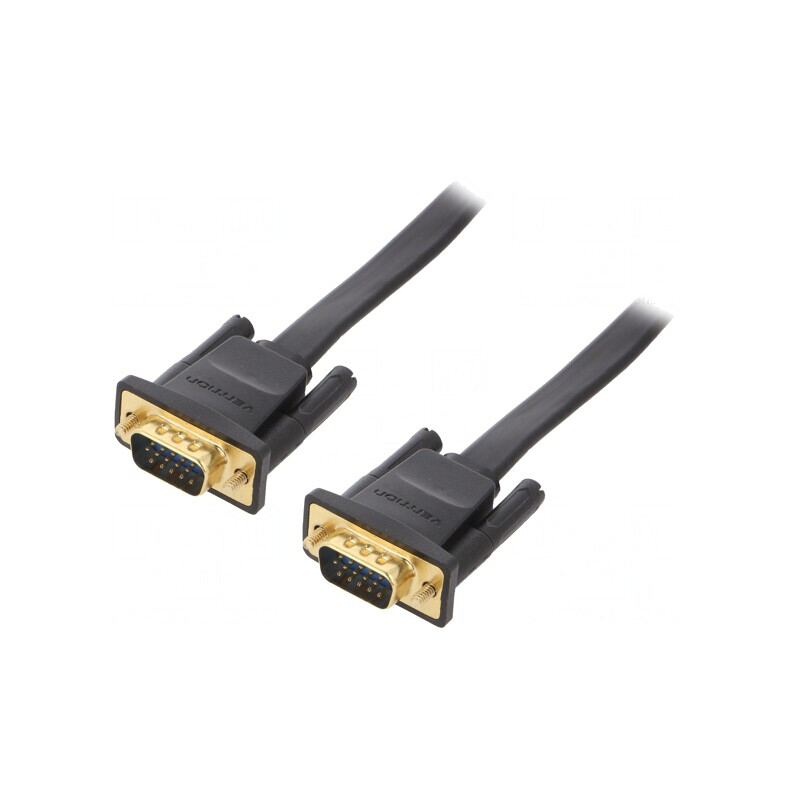 Cablu D-Sub 15 pini HD Negru 5m | Electronic-mag.ro | Componente Electronice