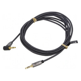 Cablu Audio Jack 3,5mm 3pin în Unghi 3m | Electronic-mag.ro | Componente Electronice