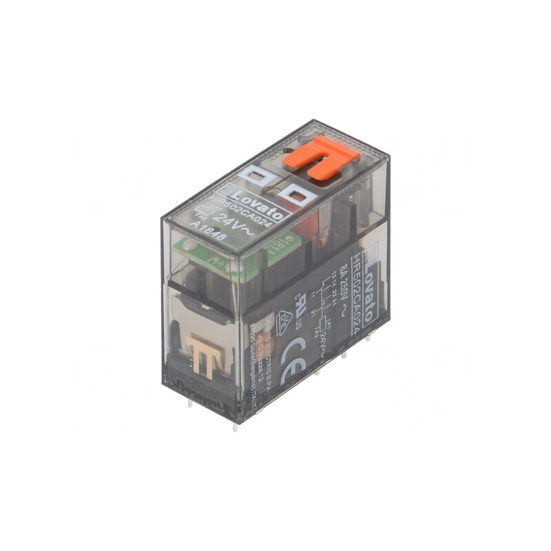Releu Electromagnetic DPDT 24VAC 8A Soclu | Electronic-mag.ro | Componente Electronice