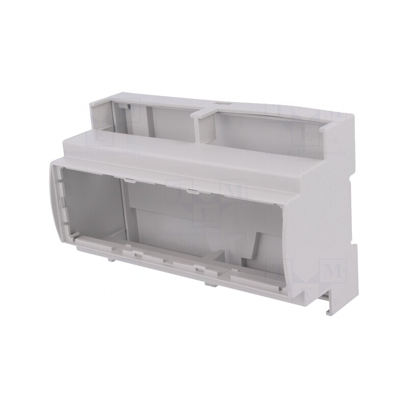 Carcasă pentru șină DIN gri 90,5mm x 142,3mm x 62mm | Electronic-mag.ro | Componente Electronice