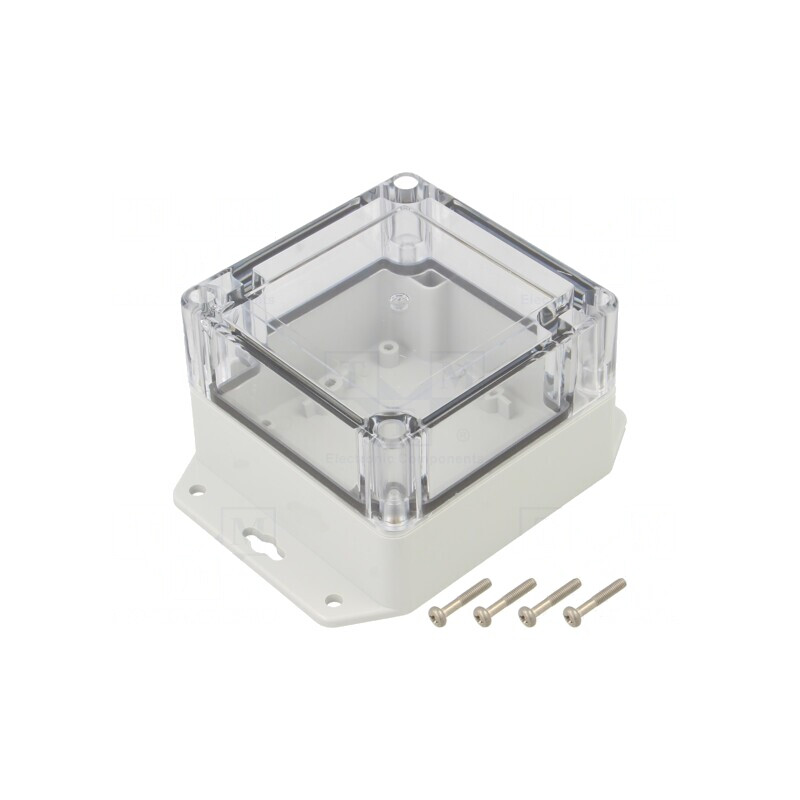 Carcasă Universală ABS Gri Deschis 90x90x60mm | Electronic-mag.ro | Componente Electronice