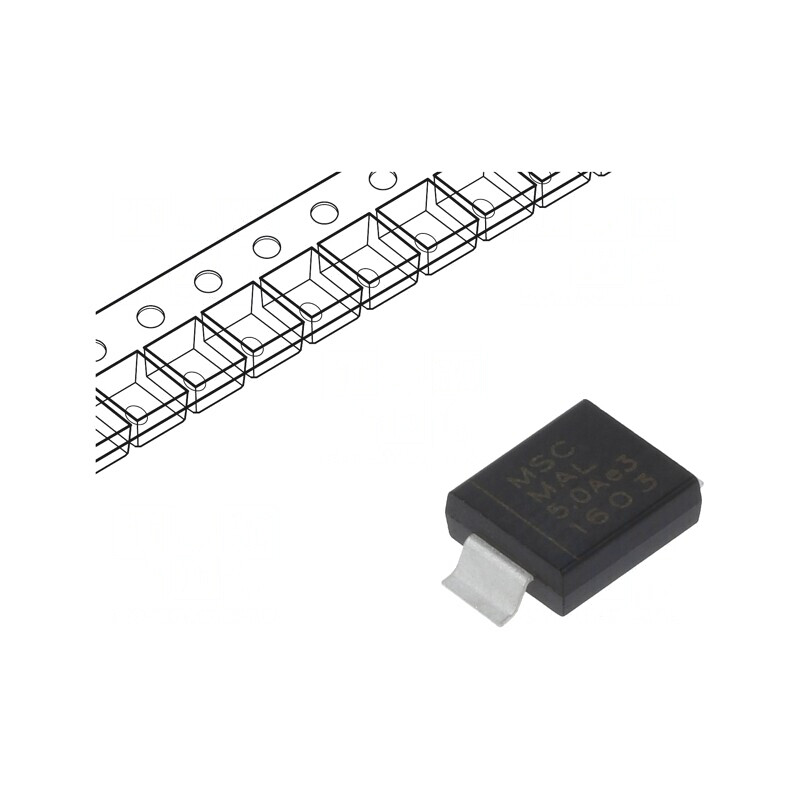 Diodă TVS 3kW 6,4V Unidirecţională DO215AB | Electronic-mag.ro | Componente Electronice